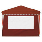 Pop-up Partyzelt 288 x 288 x 245 cm Terrakotta Oxford-Stoff