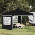 Pop-up Partyzelt 288 x 288 x 245 cm Schwarz Oxford-Stoff