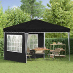 Pop-up Partyzelt 288 x 288 x 245 cm Schwarz Oxford-Stoff