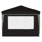 Pop-up Partyzelt 288 x 288 x 245 cm Schwarz Oxford-Stoff