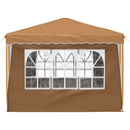 Pop-up Partyzelt 288 x 288 x 245 cm Beige Oxford-Stoff