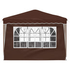 Pop-up Partyzelt 288 x 288 x 245 cm Braun Oxford-Stoff