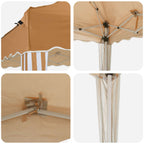 Pop-up Partyzelt 575 x 290 x 245 cm Beige