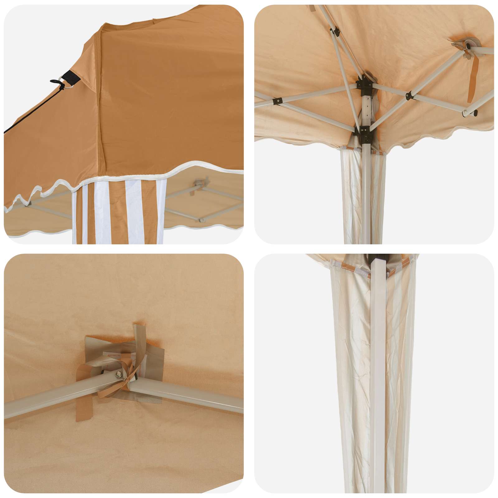 Pop-up Partyzelt 575 x 290 x 245 cm Beige