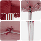Pop-up Partyzelt 575 x 289 x 245 cm Bordeauxrot