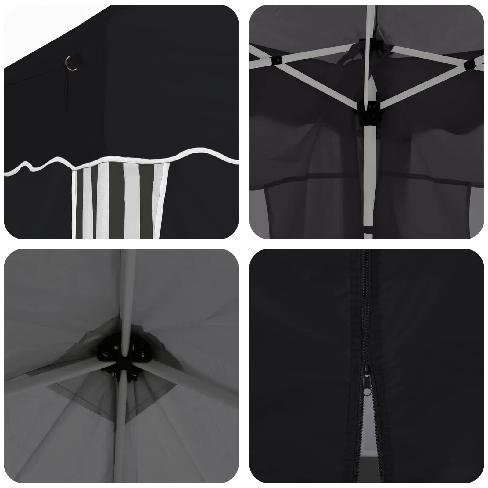 Pop-up Partyzelt 575 x 288 x 245 cm Antrazit