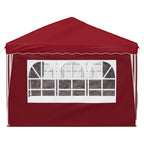 Pop-up Partyzelt 575 x 288 x 245 cm Bordeauxrot