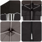 Pop-up Partyzelt 575 x 288 x 245 cm Schwarz