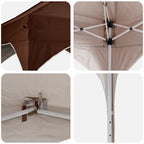 Pop-up Partyzelt 194 x 194 x 245 cm Braun