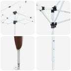 Pop-up Partyzelt 194 x 194 x 245 cm Braun