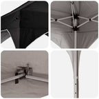 Pop-up Partyzelt 194 x 194 x 245 cm Schwarz