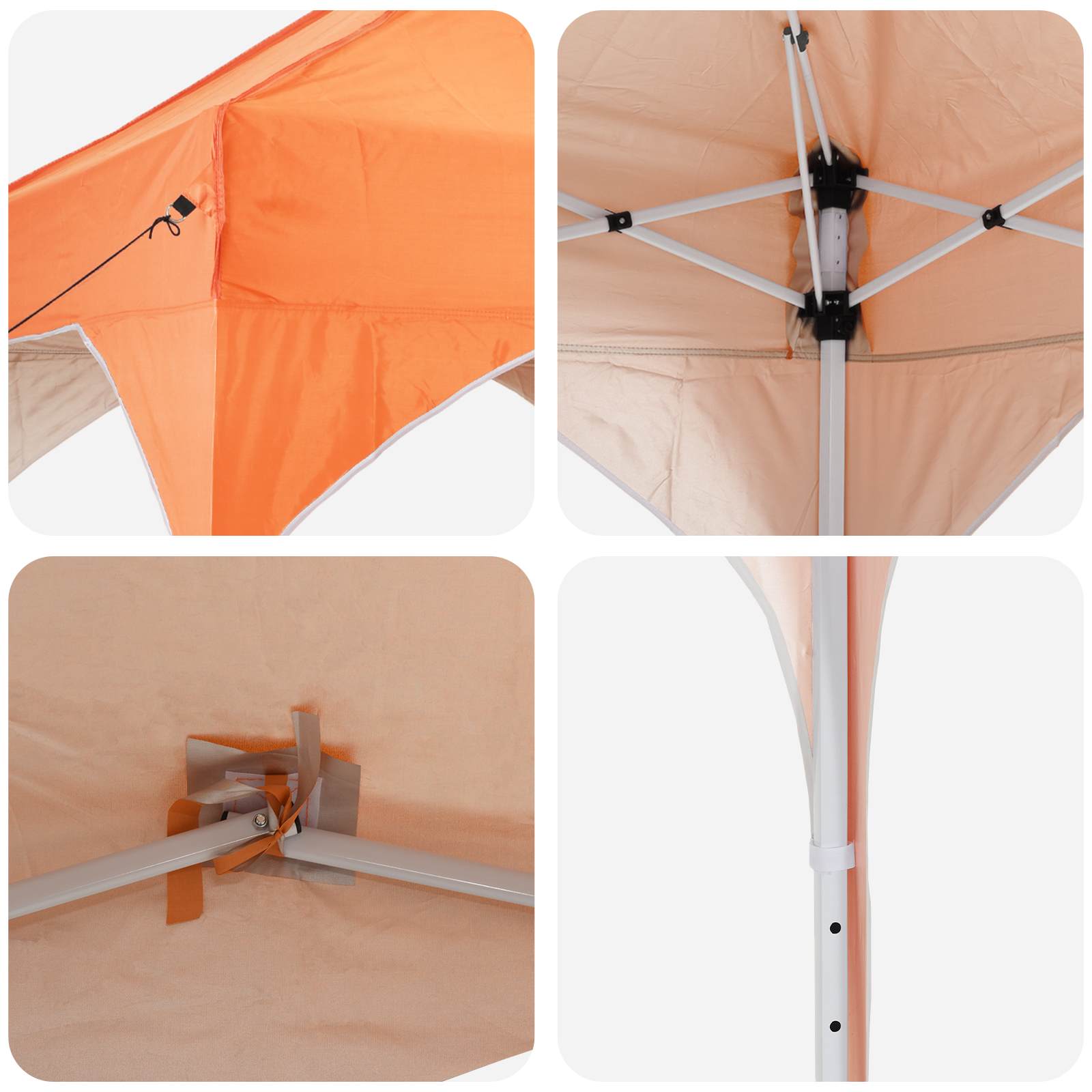 Pop-up Partyzelt 194 x 194 x 245 cm Orange