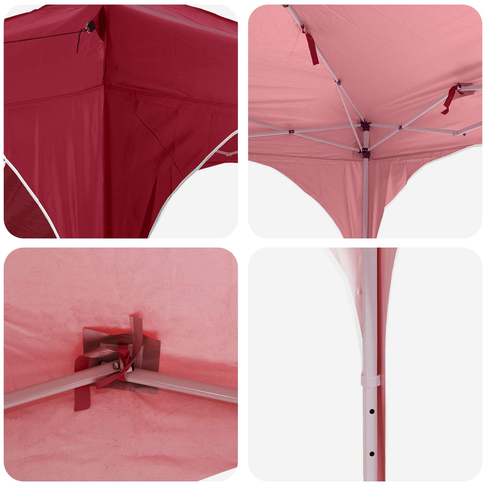 Pop-up Partyzelt 192 x 192 x 245 cm Bordeauxrot