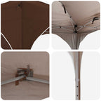 Pop-up Partyzelt 192 x 192 x 245 cm Braun