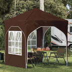 Pop-up Partyzelt 192 x 192 x 245 cm Braun