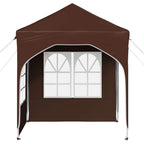 Pop-up Partyzelt 192 x 192 x 245 cm Braun
