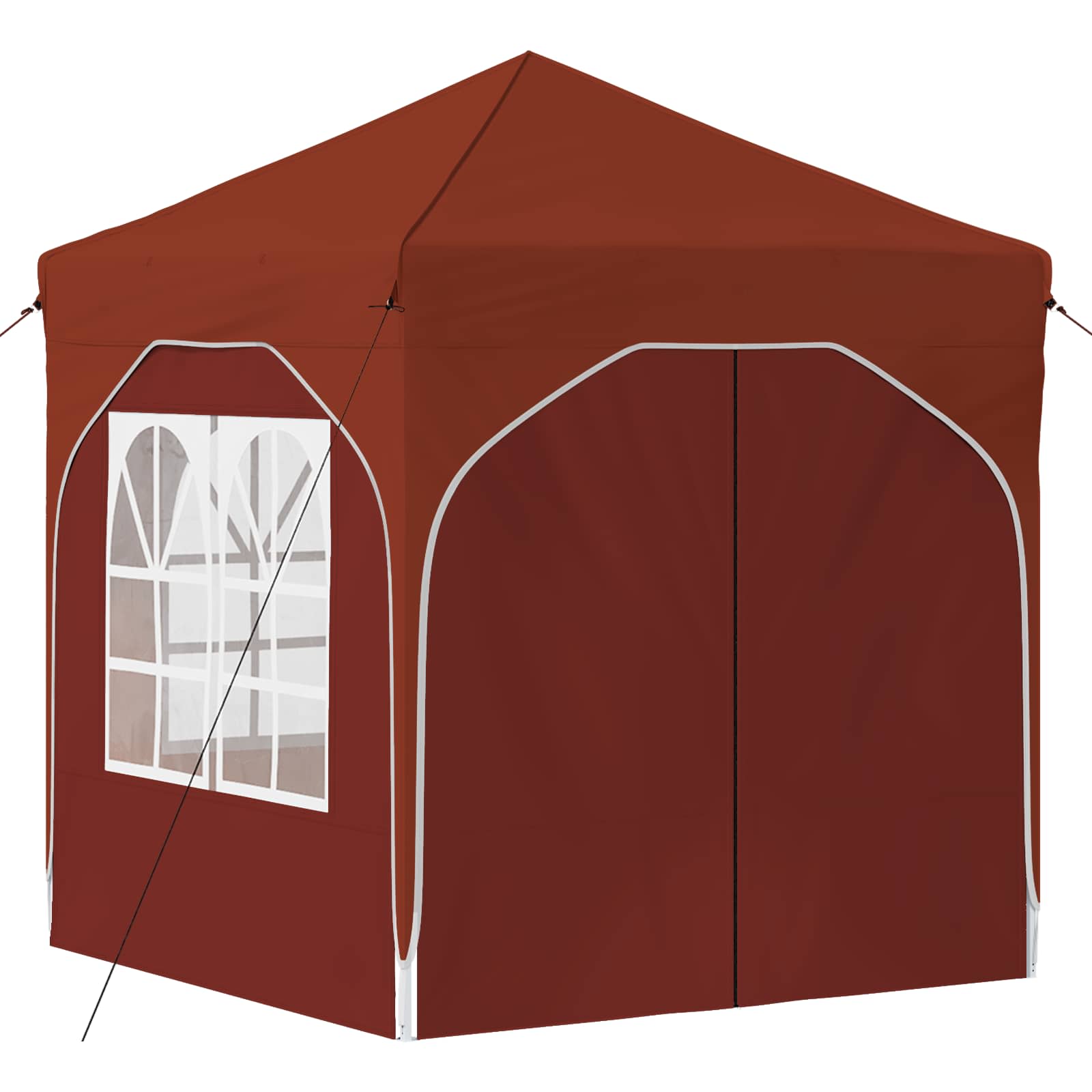 Pop-up Partyzelt 192 x 192 x 245 cm Terrakotta