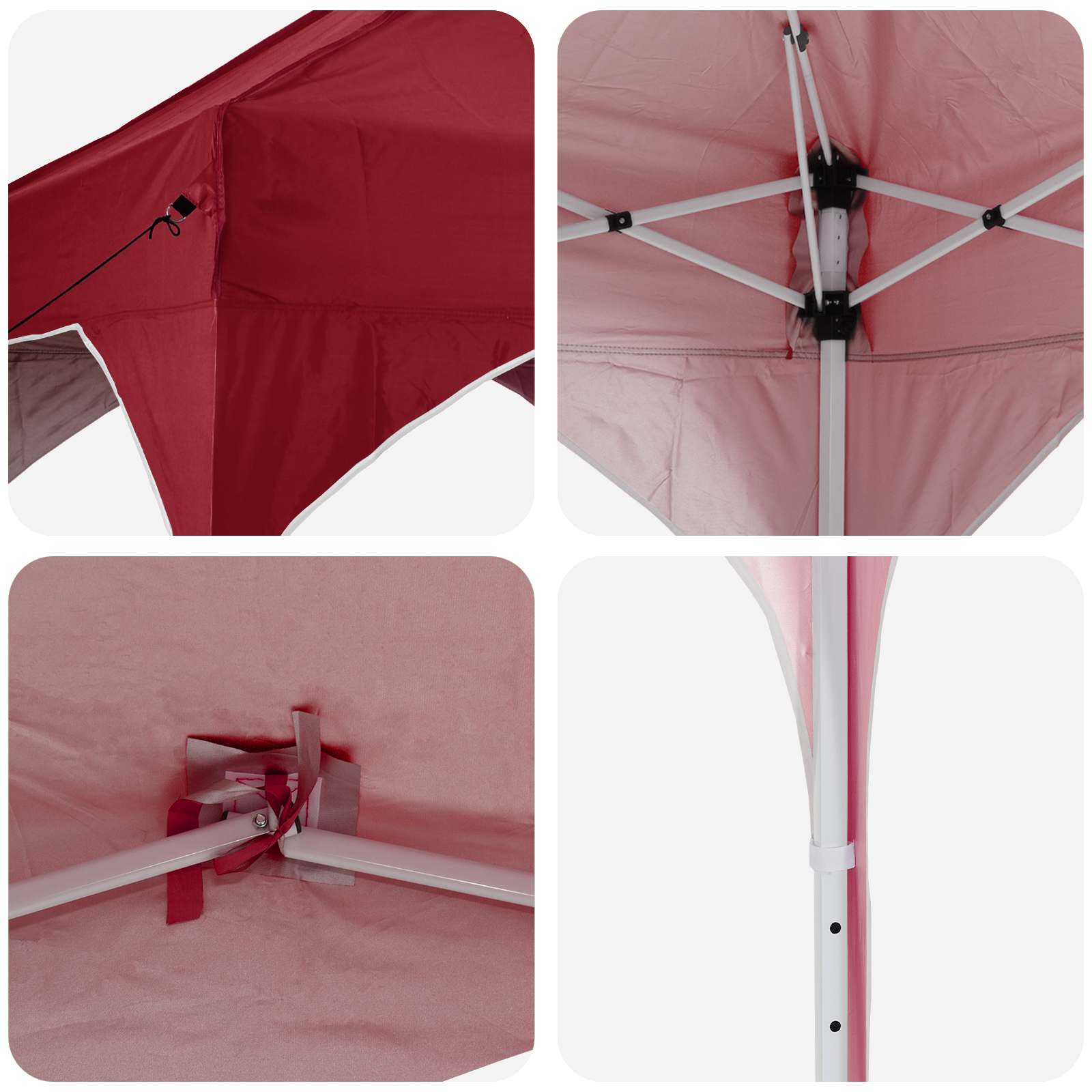 Pop-up Partyzelt 290 x 290 x 245 cm Bordeauxrot