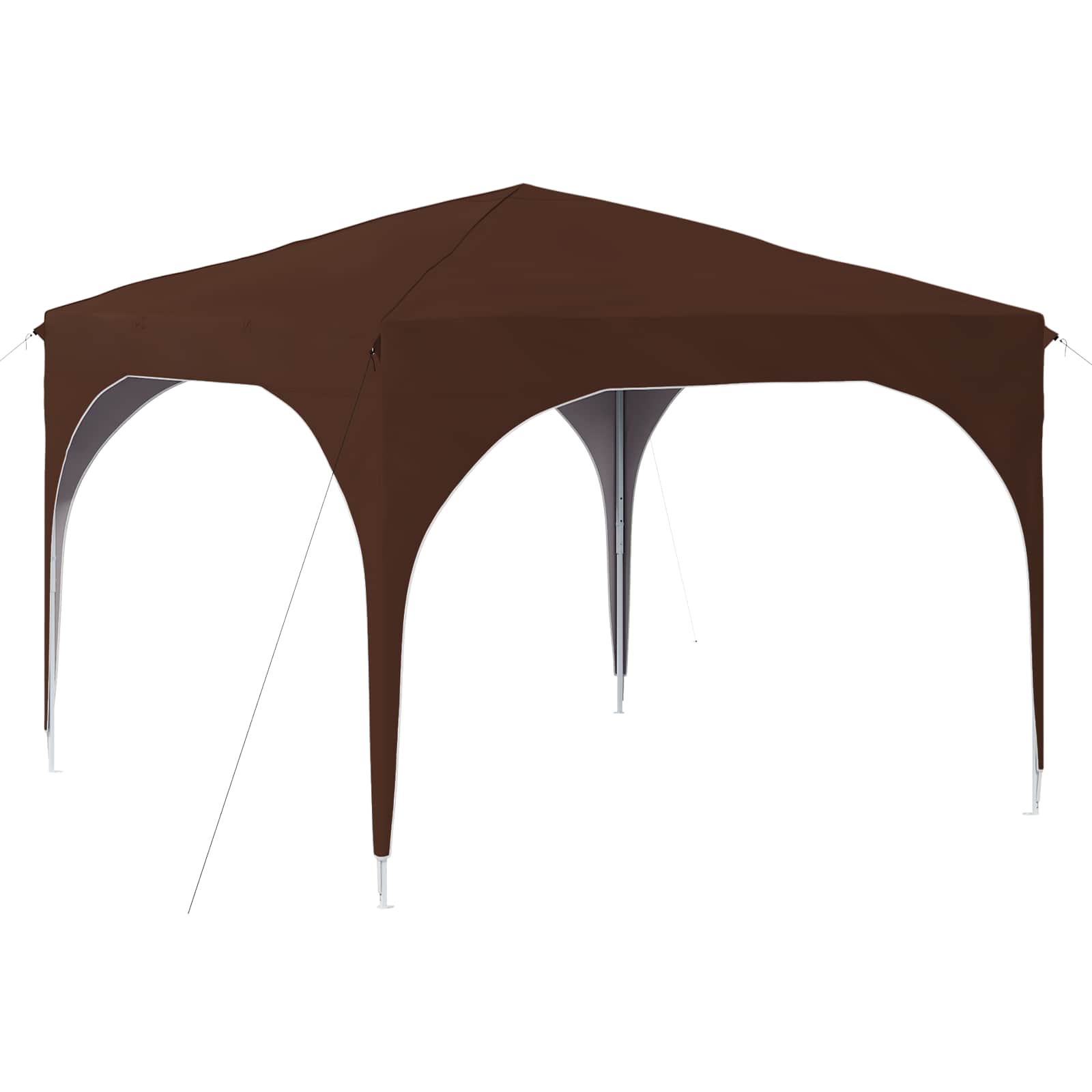 Pop-up Partyzelt 290 x 290 x 245 cm Braun