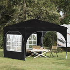 Pop-up Partyzelt 290 x 290 x 245 cm Schwarz