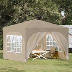 Pop-up Partyzelt 290 x 290 x 245 cm Creme