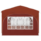 Pop-up Partyzelt 290 x 290 x 245 cm Terrakotta