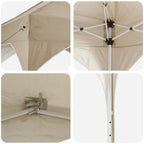 Pop-up Partyzelt 575 x 288 x 245 cm Creme Oxford-Stoff