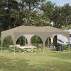 Pop-up Partyzelt 575 x 288 x 245 cm Creme Oxford-Stoff