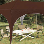 Pop-up Partyzelt 575 x 288 x 245 cm Braun Oxford-Stoff