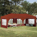 Pop-up Partyzelt 575 x 288 x 245 cm Terrakotta Oxford-Stoff