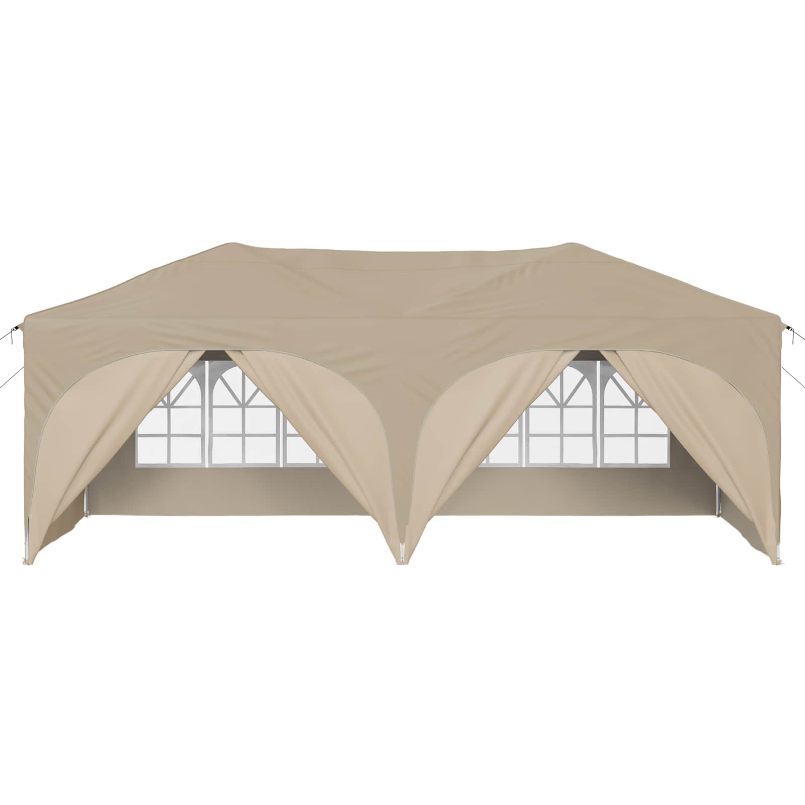 Pop-up Partyzelt 575 x 288 x 245 cm Creme Oxford-Stoff