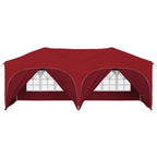 Pop-up Partyzelt 575 x 288 x 245 cm Bordeauxrot Oxford-Stoff