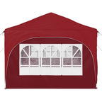 Pop-up Partyzelt 575 x 288 x 245 cm Bordeauxrot Oxford-Stoff