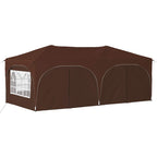 Pop-up Partyzelt 575 x 288 x 245 cm Braun Oxford-Stoff