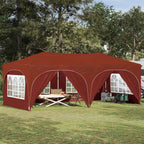Pop-up Partyzelt 575 x 288 x 245 cm Terrakotta Oxford-Stoff