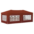 Pop-up Partyzelt 575 x 288 x 245 cm Terrakotta Oxford-Stoff