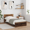 Bettrahmen mit Kopfteil Altholz 100 x 200 cm Holzwerkstoff