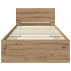 Bettrahmen Artisan-Eiche 100 x 200 cm Holzwerkstoff