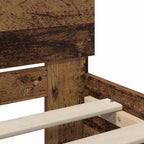Bettrahmen mit Kopfteil Altholz 90 x 200 cm Holzwerkstoff