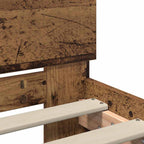 Bettrahmen mit Kopfteil Altholz 75 x 190 cm Holzwerkstoff