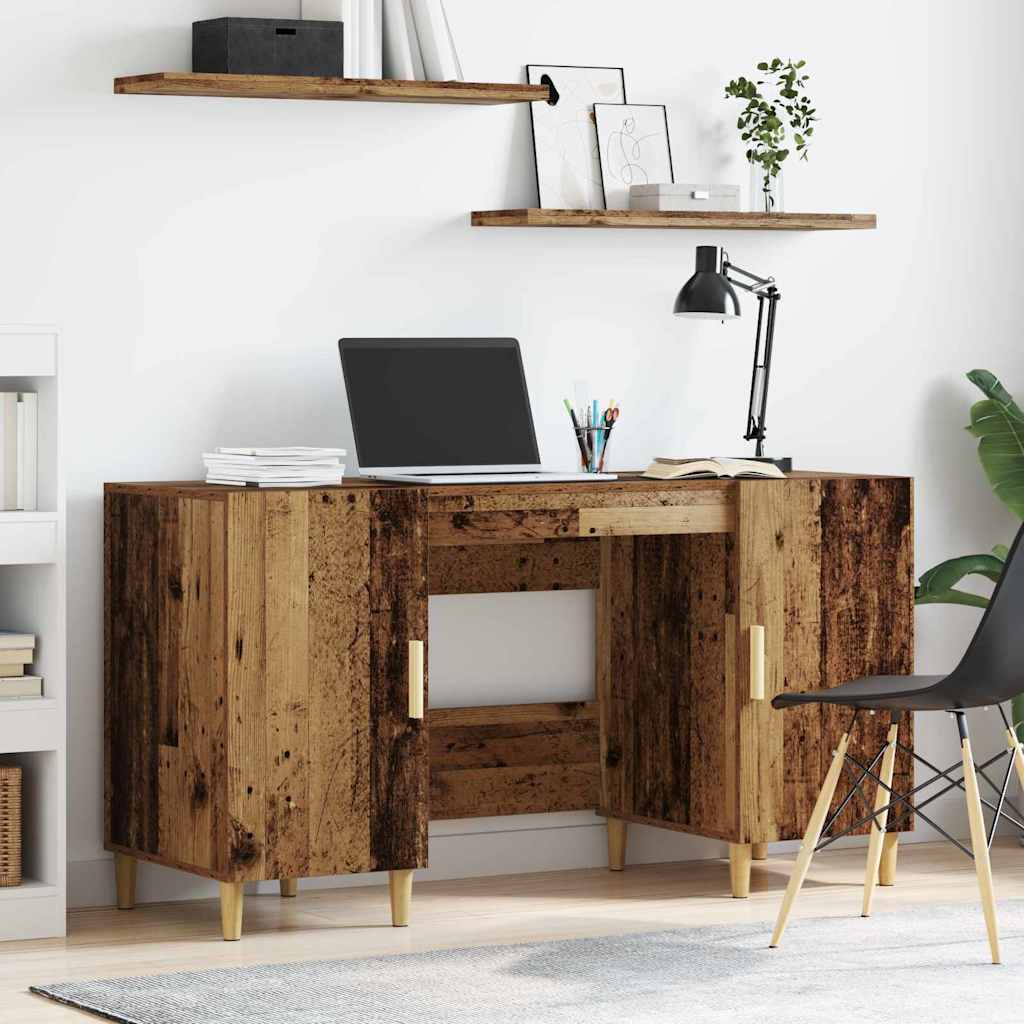Schreibtisch mit Regal Altholz 140 x 50 x 75 cm Holzwerkstoff