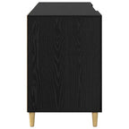 Schreibtisch mit Regal Schwarz Eichen-Optik 140 x 50 x 75 cm