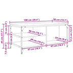 Couchtisch Artisan-Eiche 100 x 50 x 45 cm Holzwerkstoff