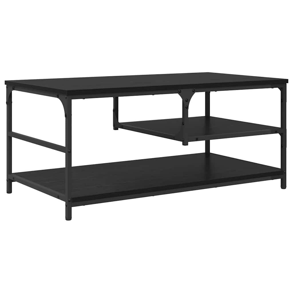 Couchtisch Schwarz Eichen-Optik 90 x 49 x 40 cm Holzwerkstoff