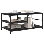 Couchtisch Schwarz Eichen-Optik 90 x 49 x 40 cm Holzwerkstoff