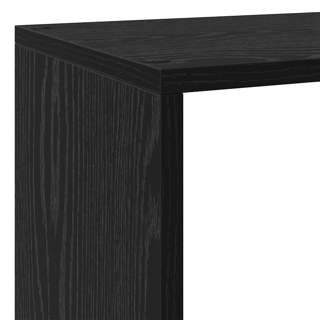 Raumteiler Bücherregal Schwarz Eichen-Optik Holzwerkstoff