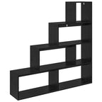 Raumteiler Bücherregal Schwarz Eichen-Optik