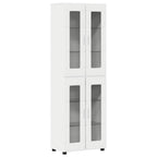 Highboard mit Regal FLORIN Weiß 60 x 35 x 182 cm Holzwerkstoff