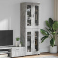 Highboard FLORIN Beton Grau 60 x 35 x 182 cm Holzwerkstoff