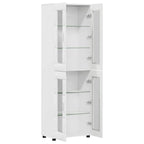Highboard FLORIN Hochglanz Weiß 60 x 35 x 182 cm Holzwerkstoff